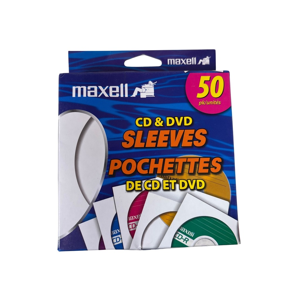 Maxell‎ CD DVD Sleeves Bulk Lot Case Approx 2000 Paper Plastic Storage Assorted